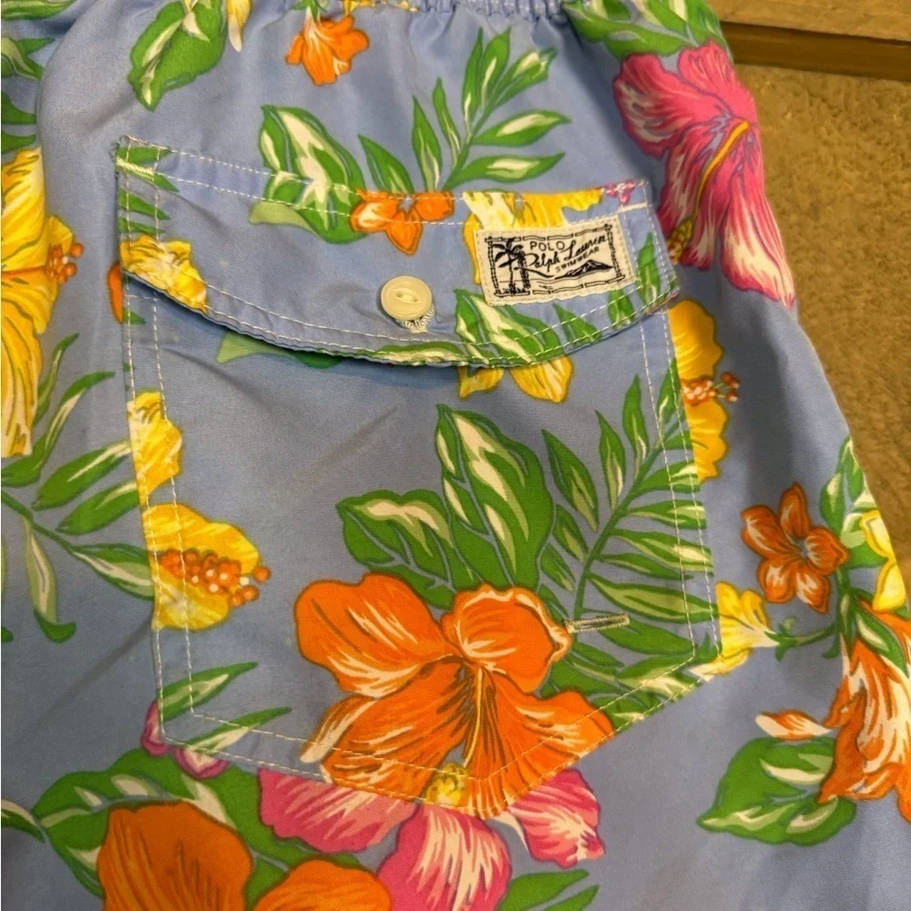 Polo Ralph Lauren tropical hibiscus print board shorts Size Large